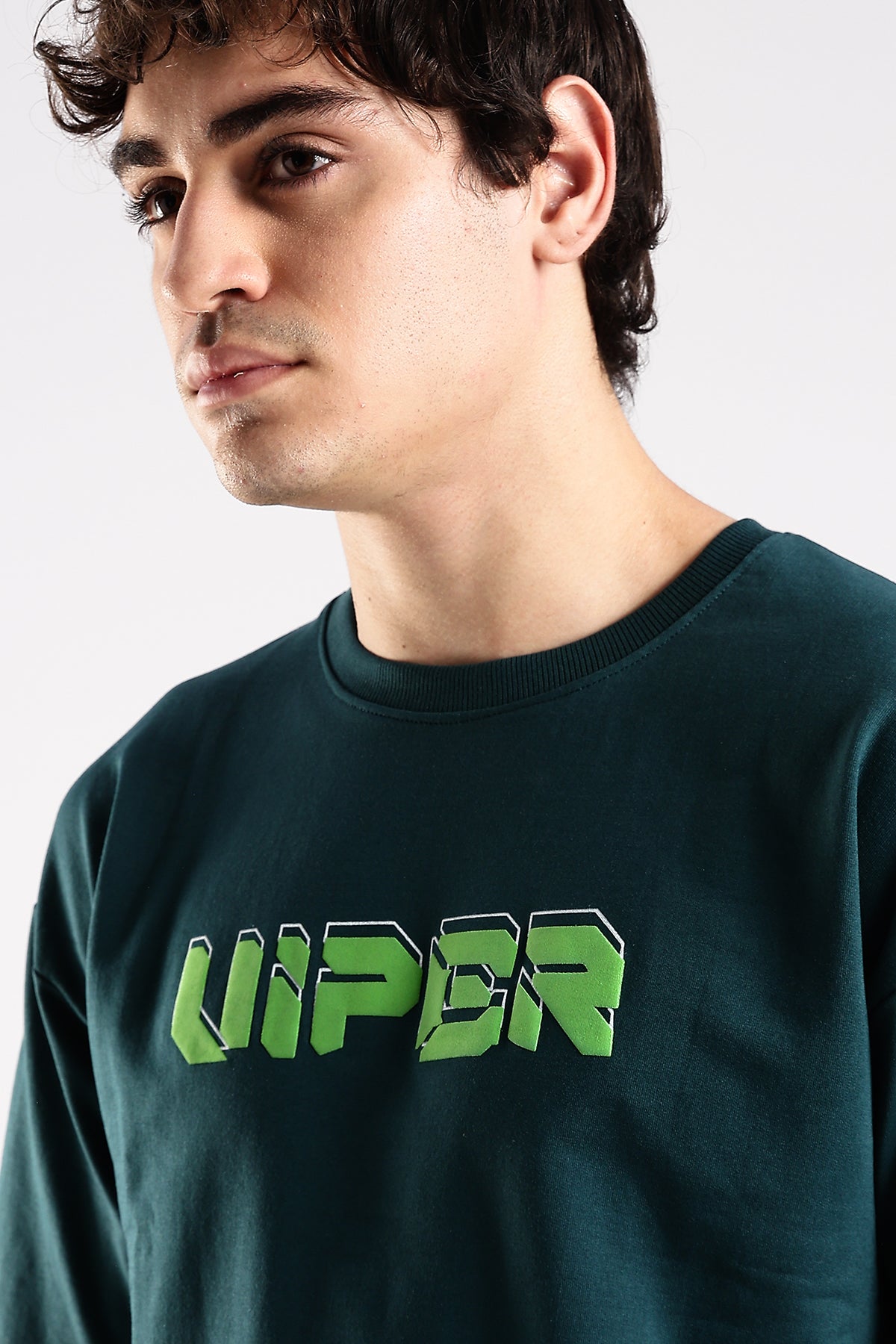Green Graphic Viper HD Printed Oversized T-shirt