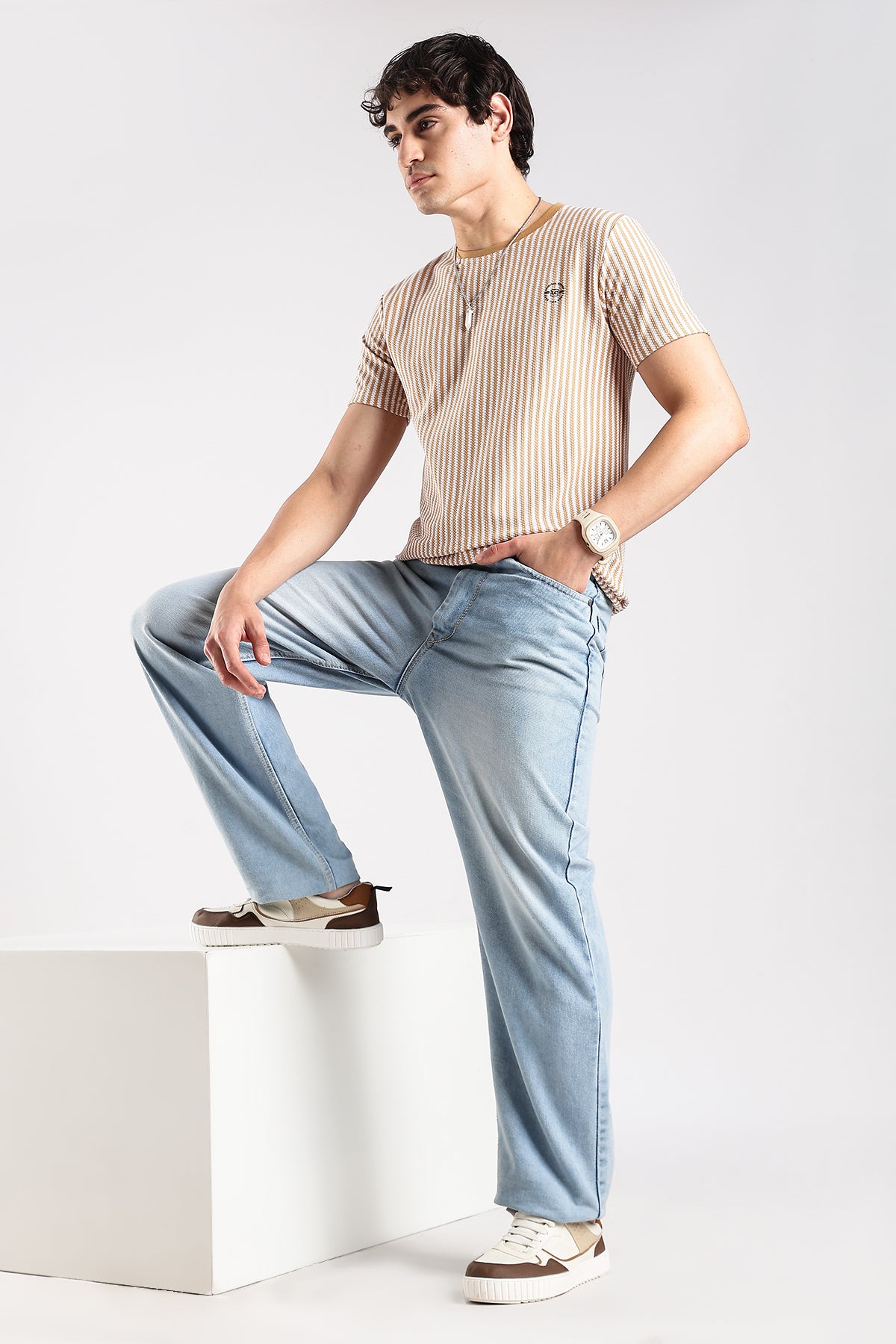 Stripe HD Plain T-shirt