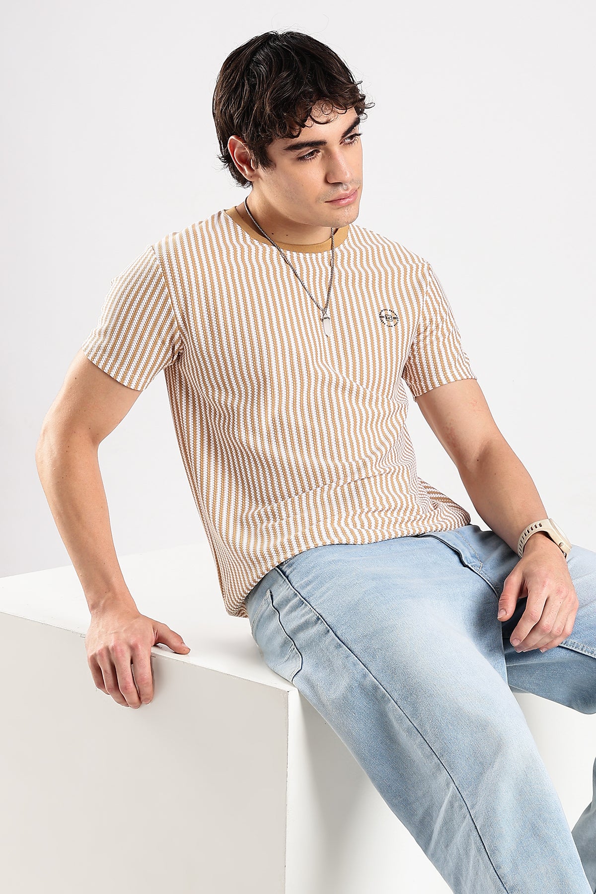 Stripe HD Plain T-shirt