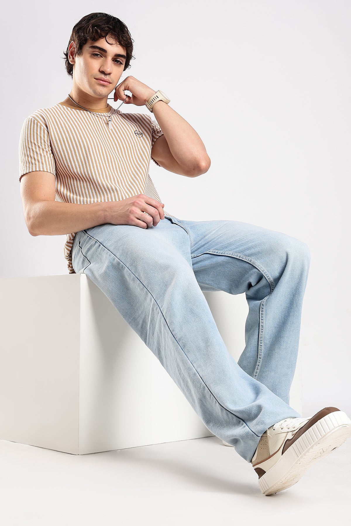 Stripe HD Plain T-shirt