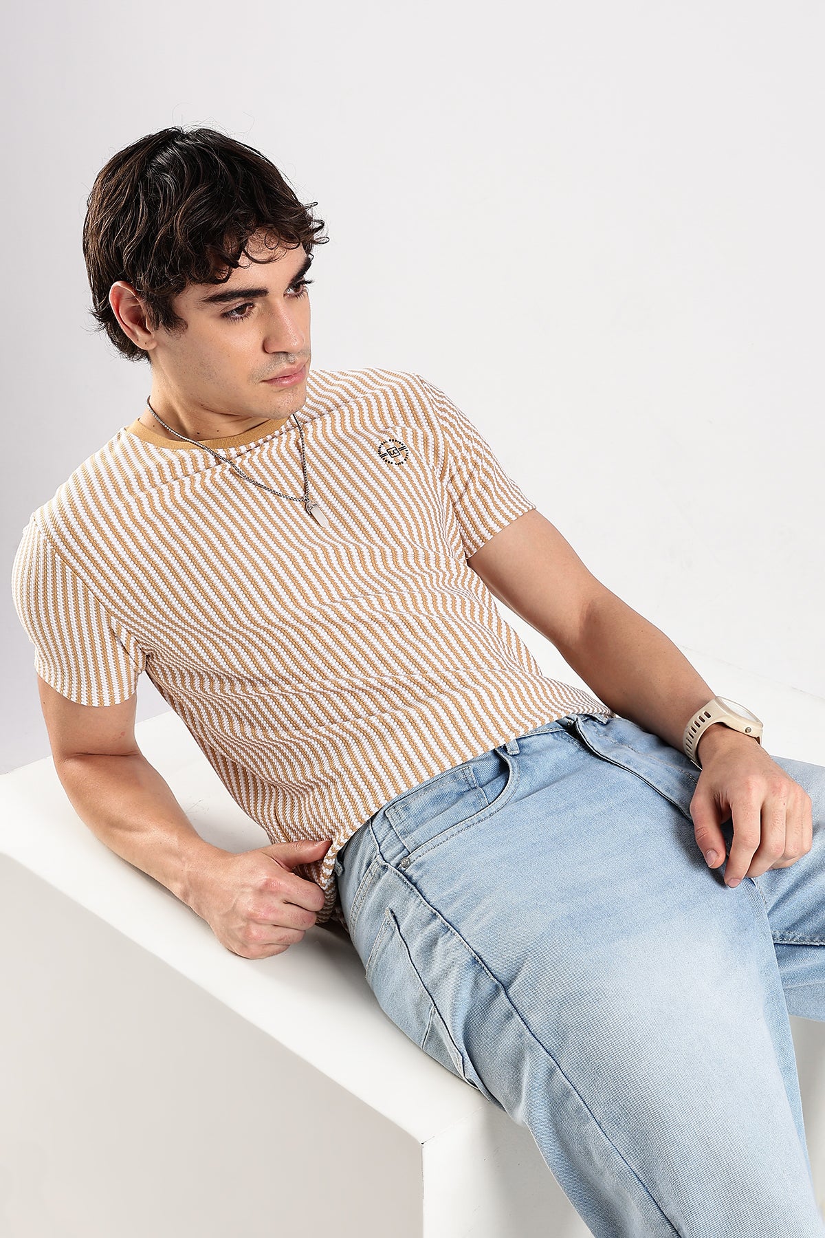 Stripe HD Plain T-shirt