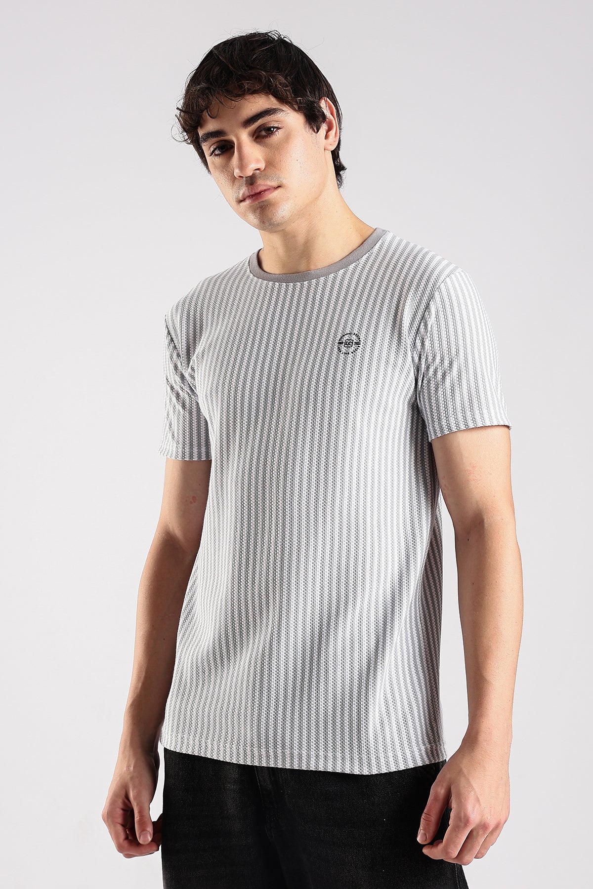 Stripe HD Plain T-shirt