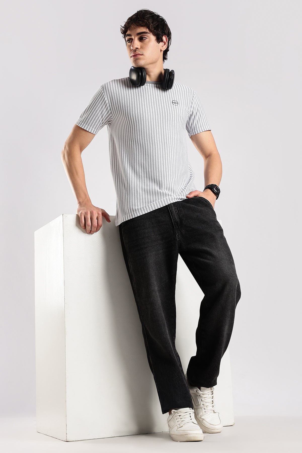 Stripe HD Plain T-shirt
