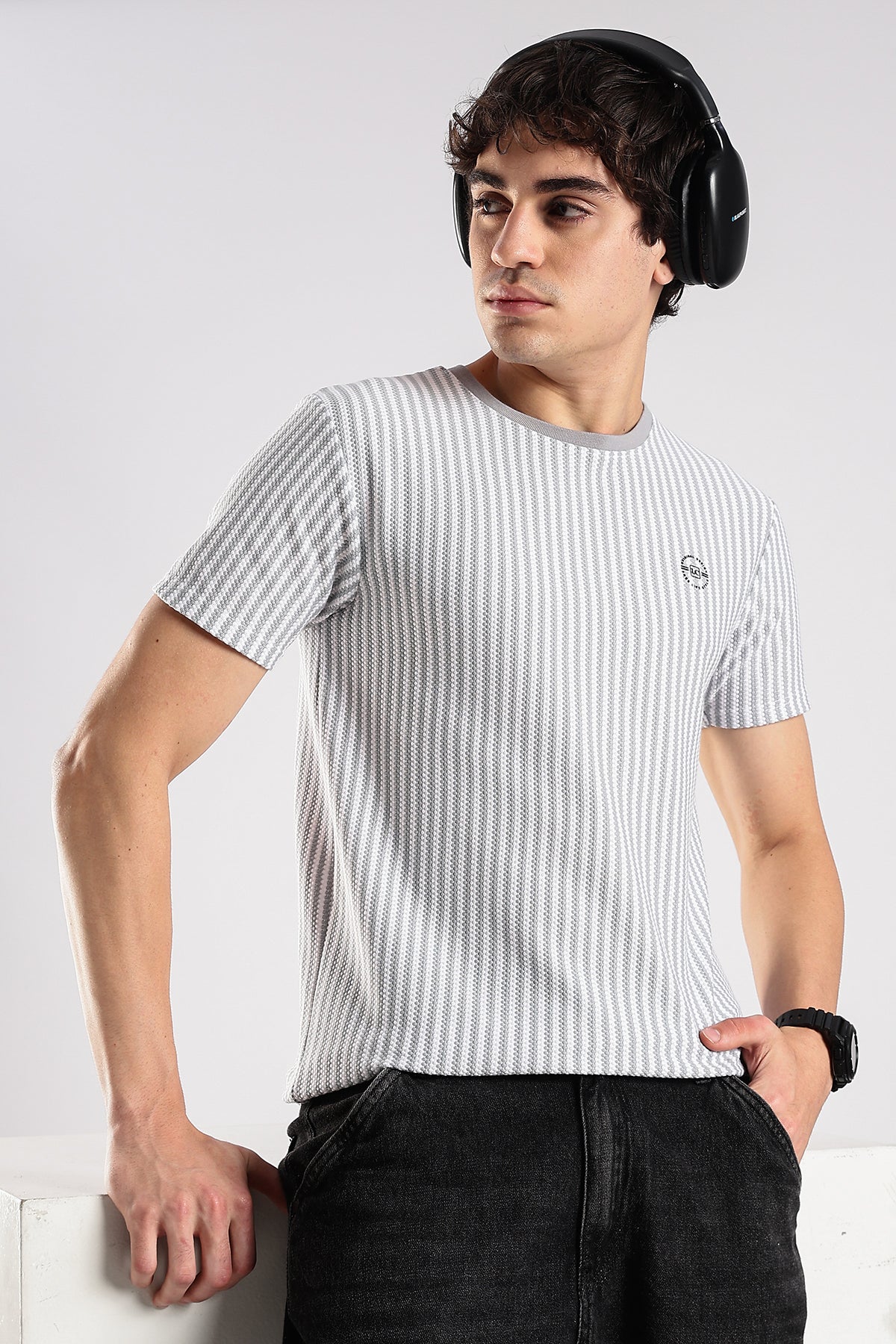 Stripe HD Plain T-shirt