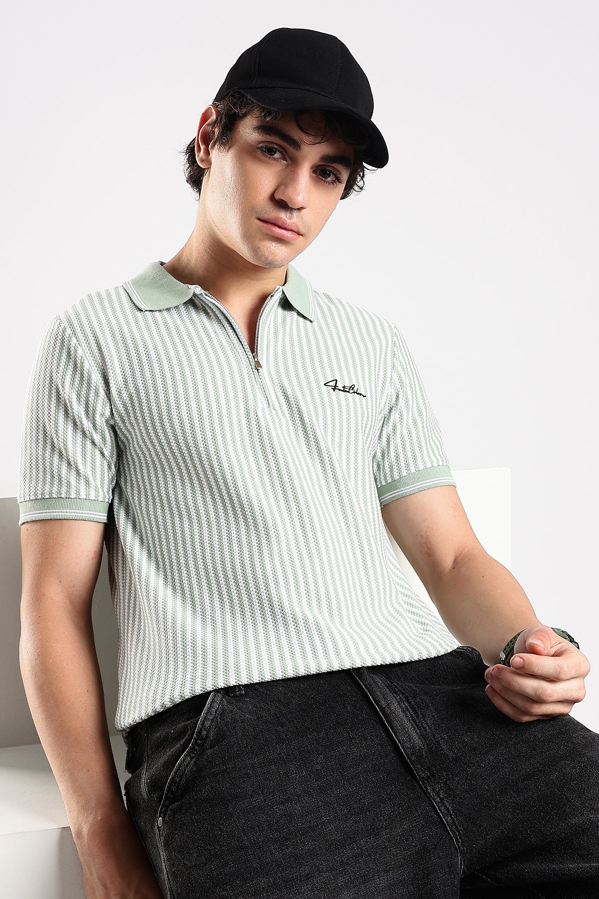 Stripe Polo T-shirt