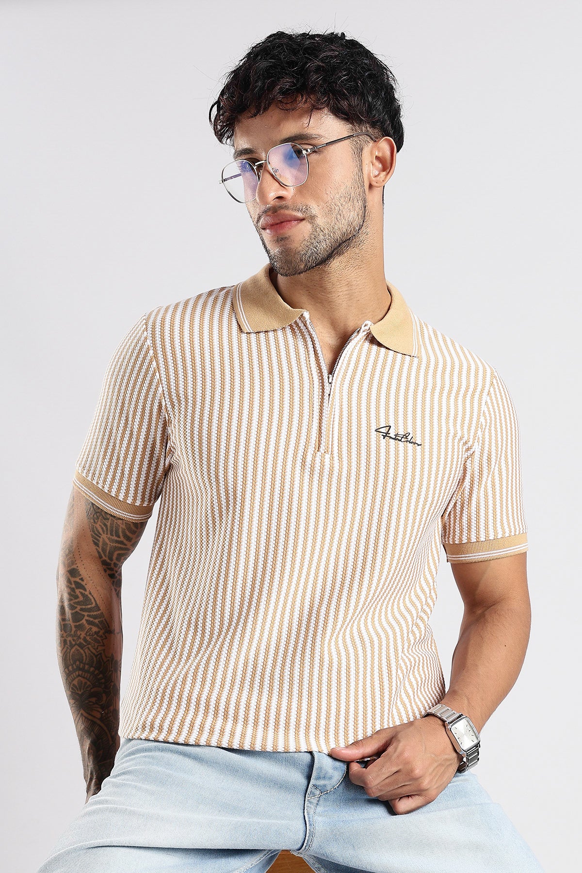 Stripe Polo T-shirt
