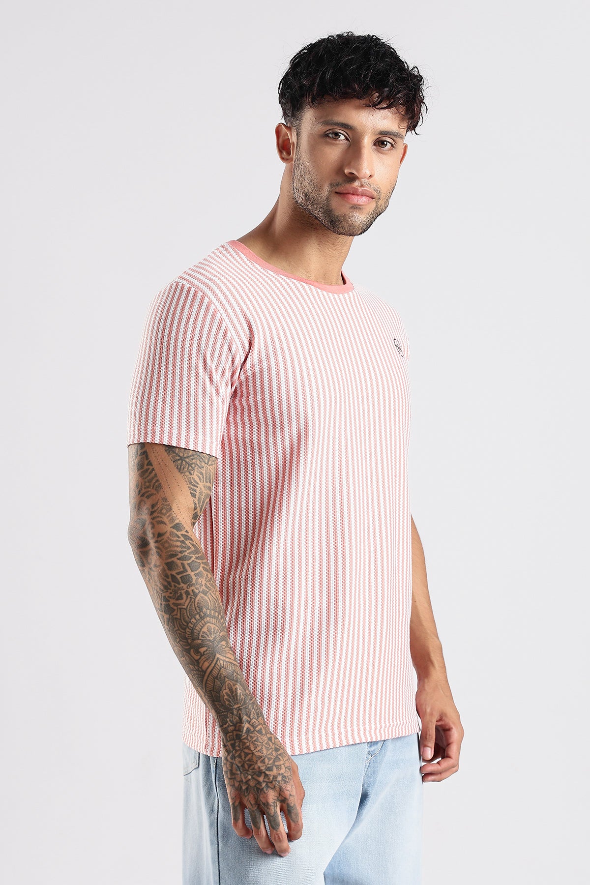 Stripe HD Plain T-shirt