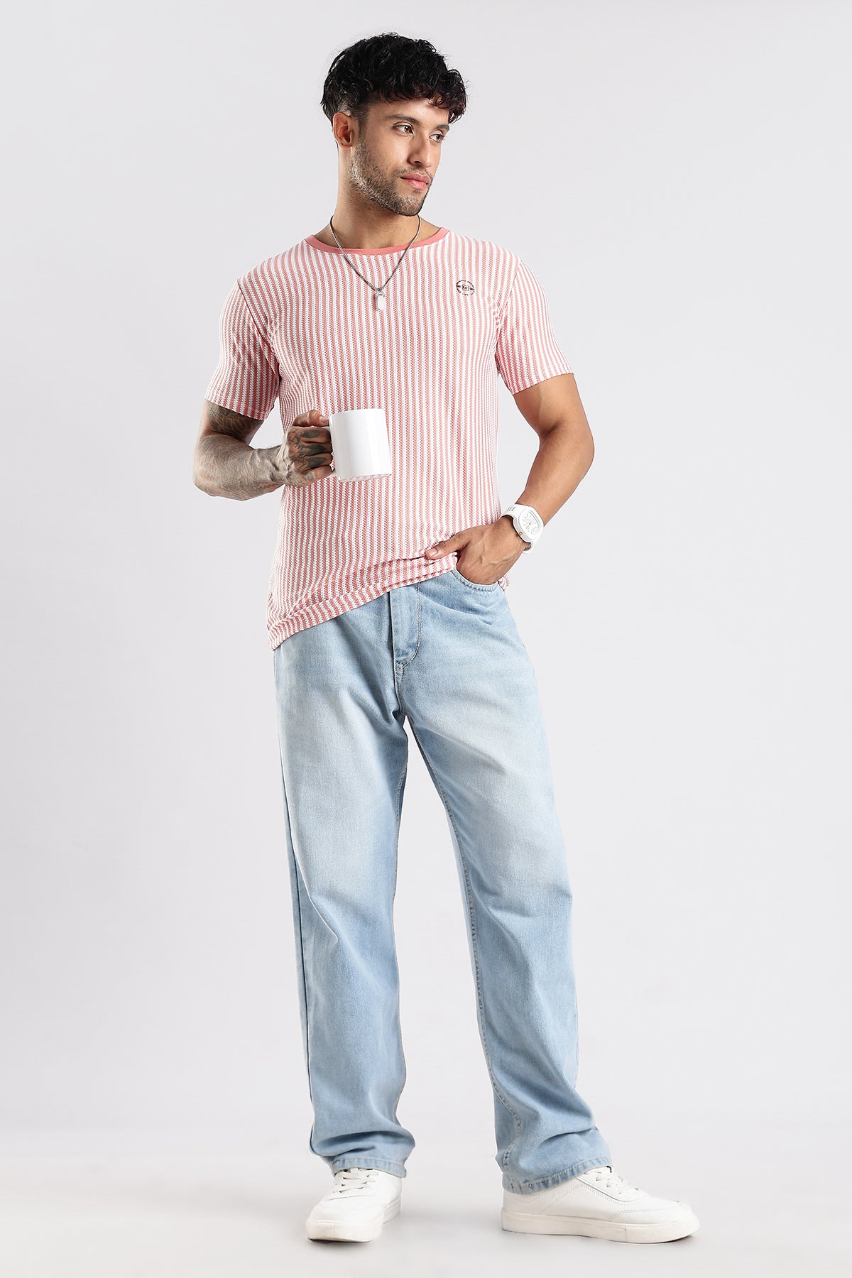 Stripe HD Plain T-shirt
