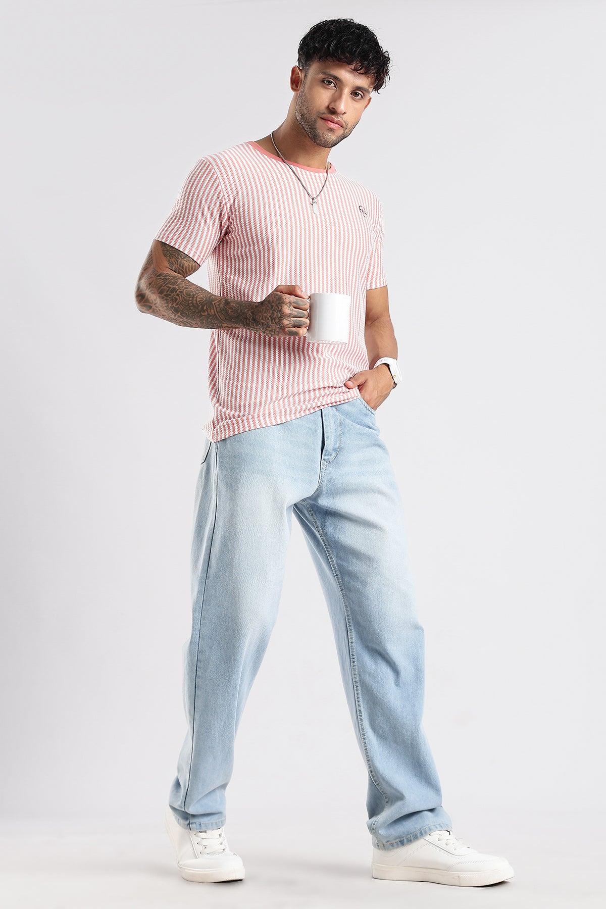 Stripe HD Plain T-shirt