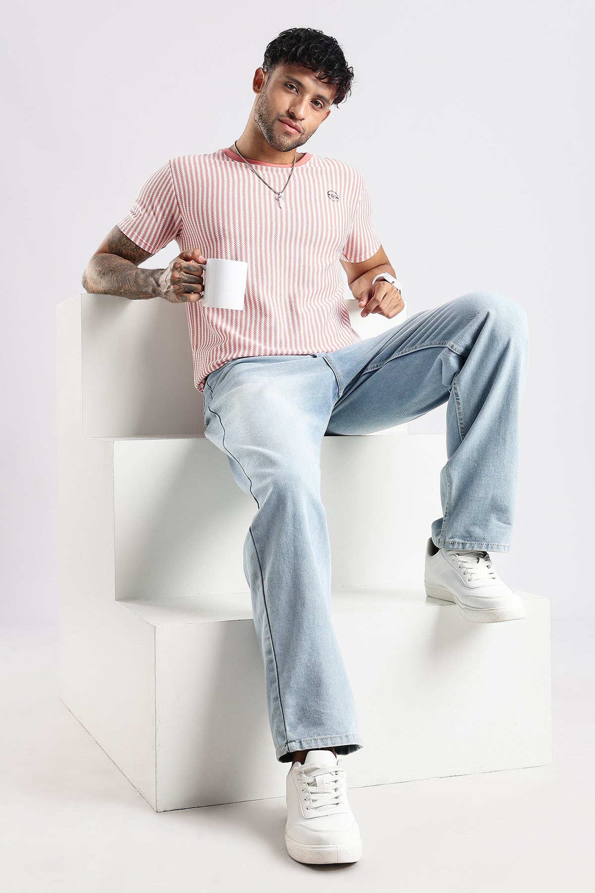 Stripe HD Plain T-shirt