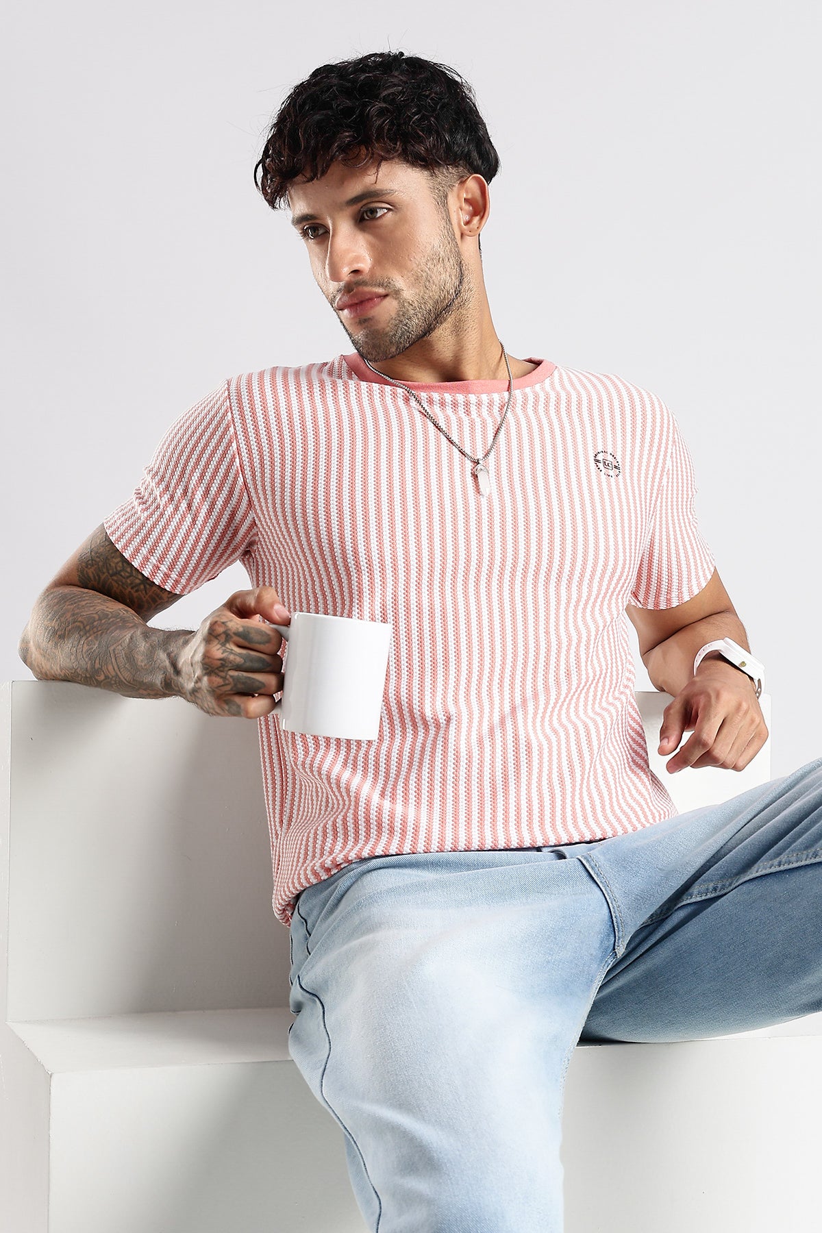 Stripe HD Plain T-shirt