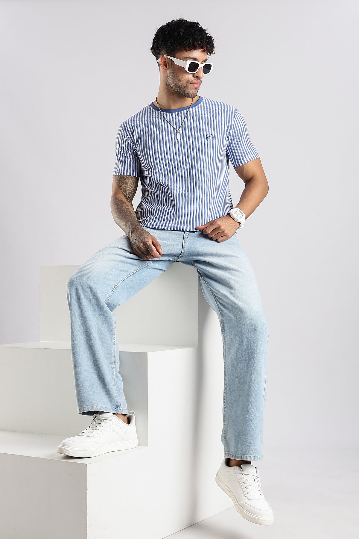 Stripe HD Plain T-shirt