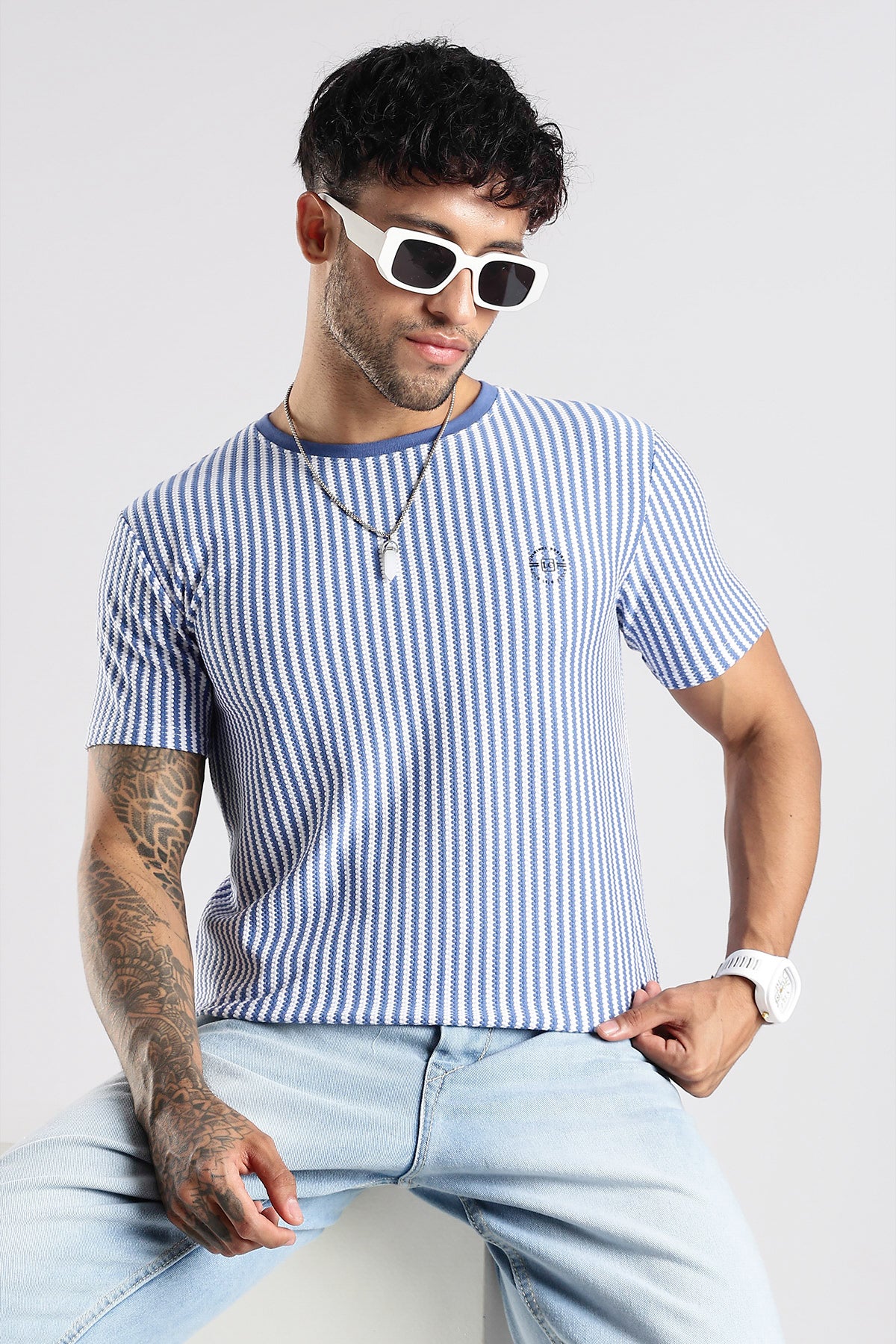 Stripe HD Plain T-shirt