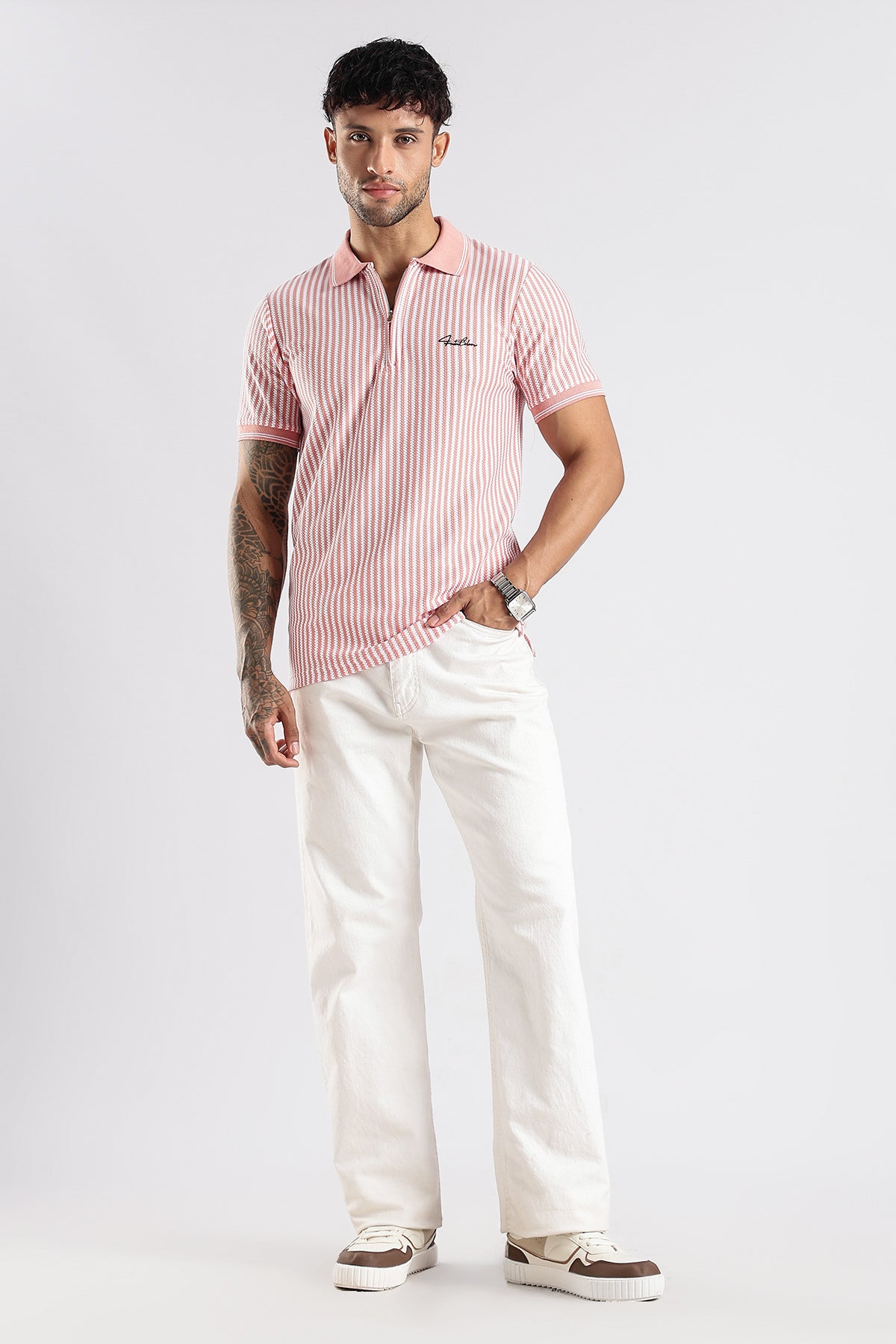 Stripe Polo T-shirt