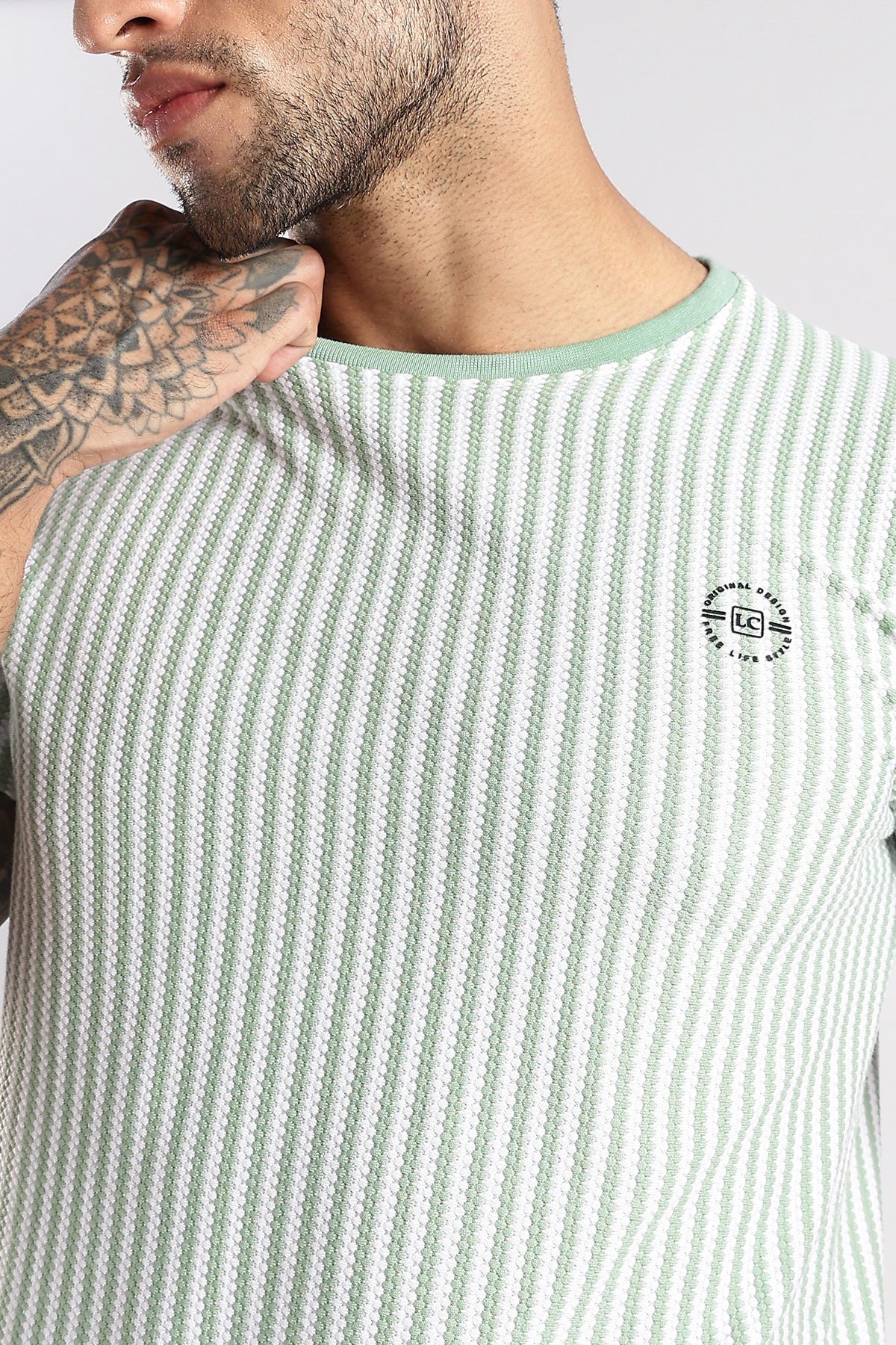 Stripe HD Plain T-shirt