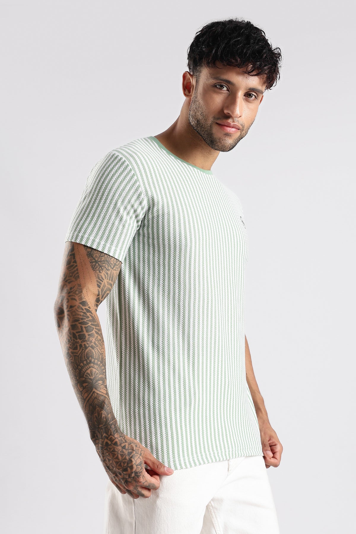 Stripe HD Plain T-shirt