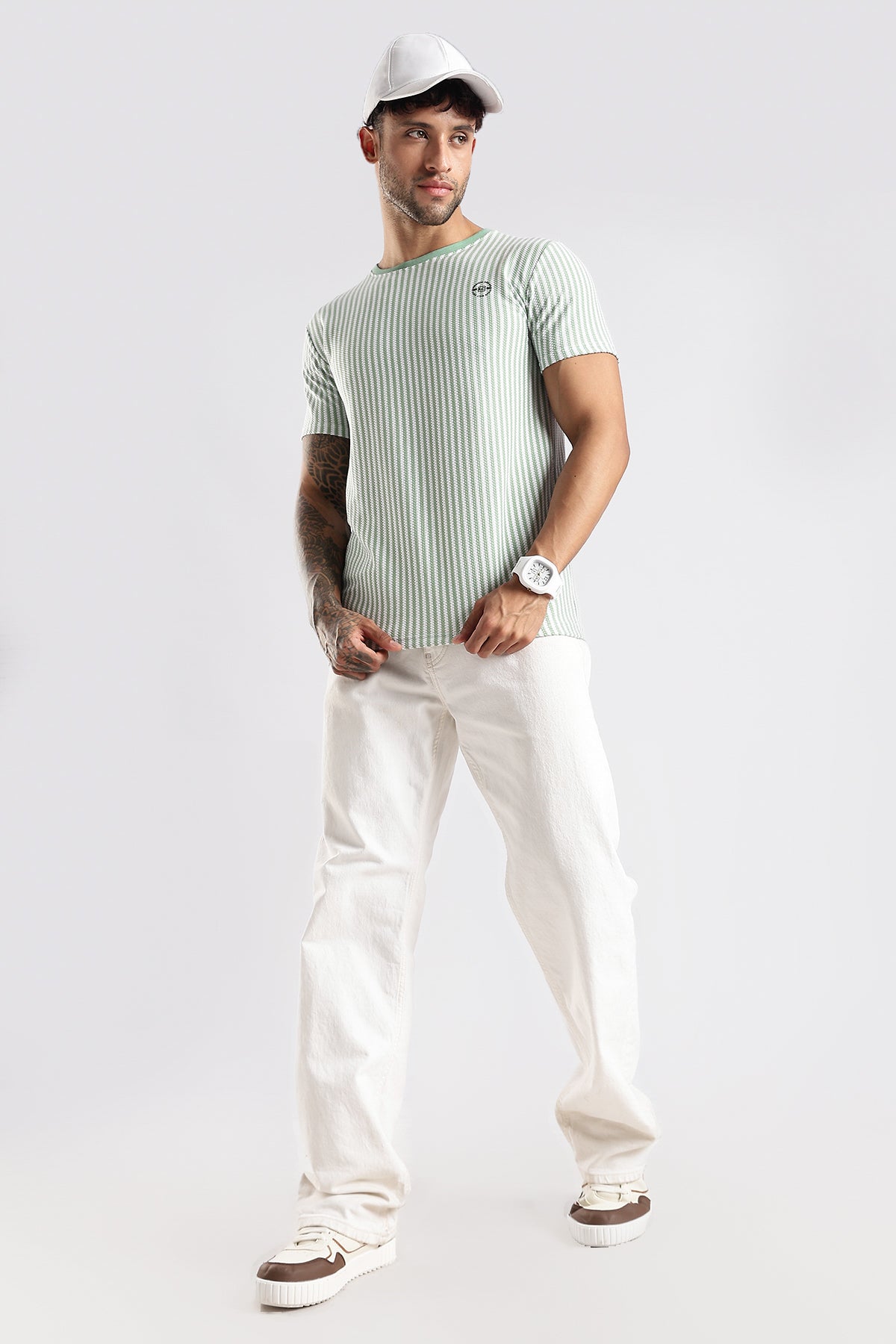 Stripe HD Plain T-shirt