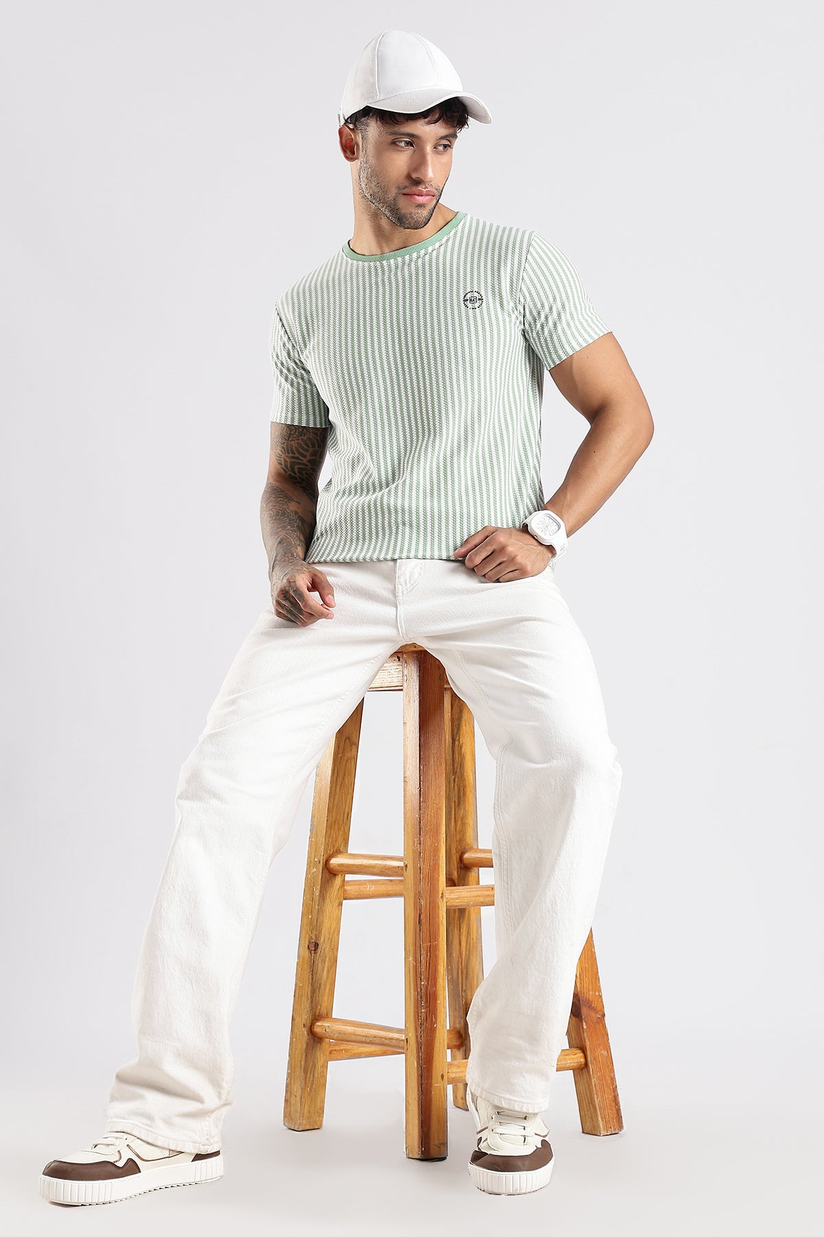 Stripe HD Plain T-shirt