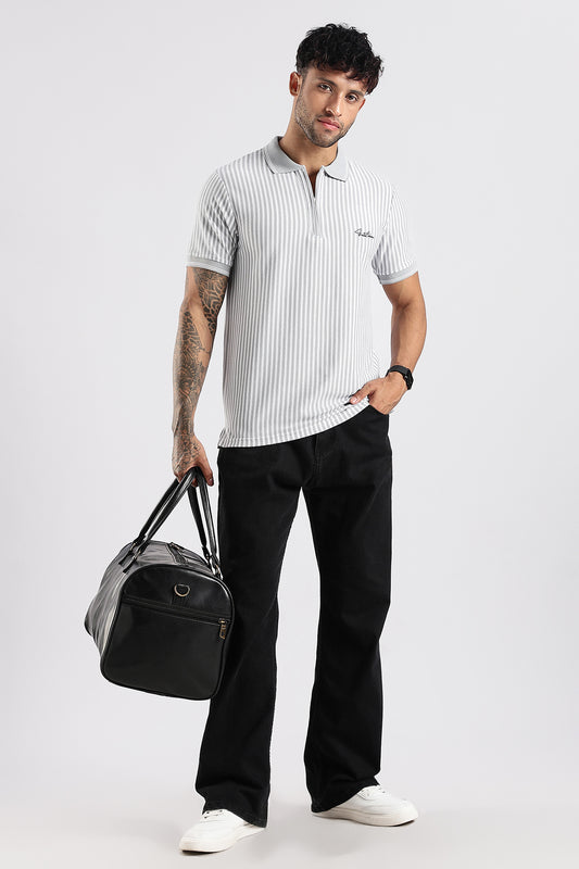 Stripe Polo T-shirt