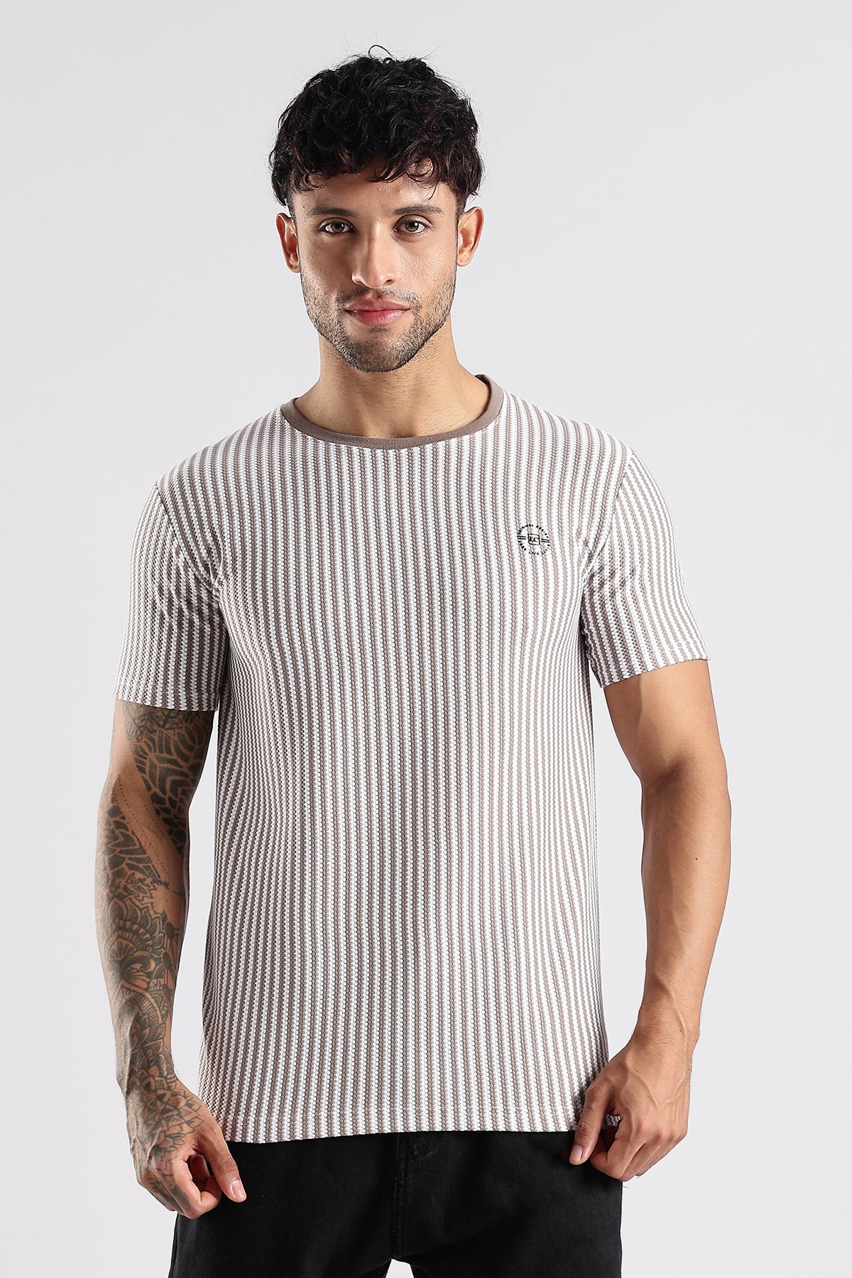 Stripe HD Plain T-shirt