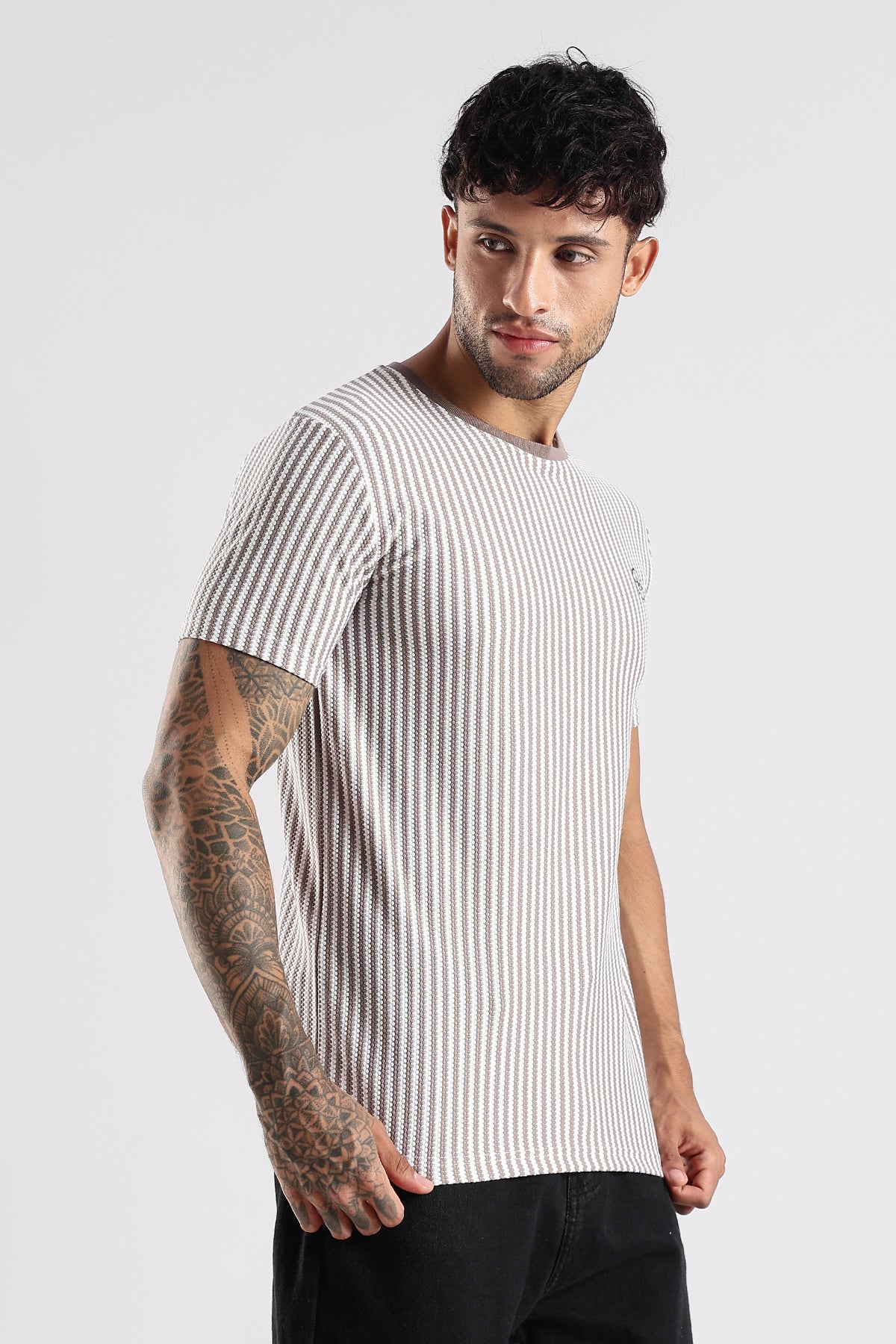 Stripe HD Plain T-shirt