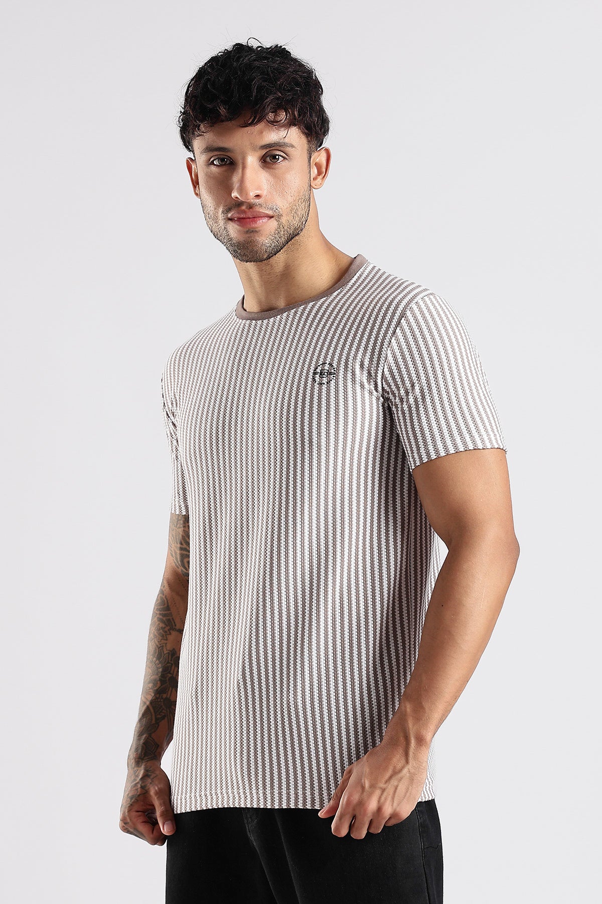 Stripe HD Plain T-shirt