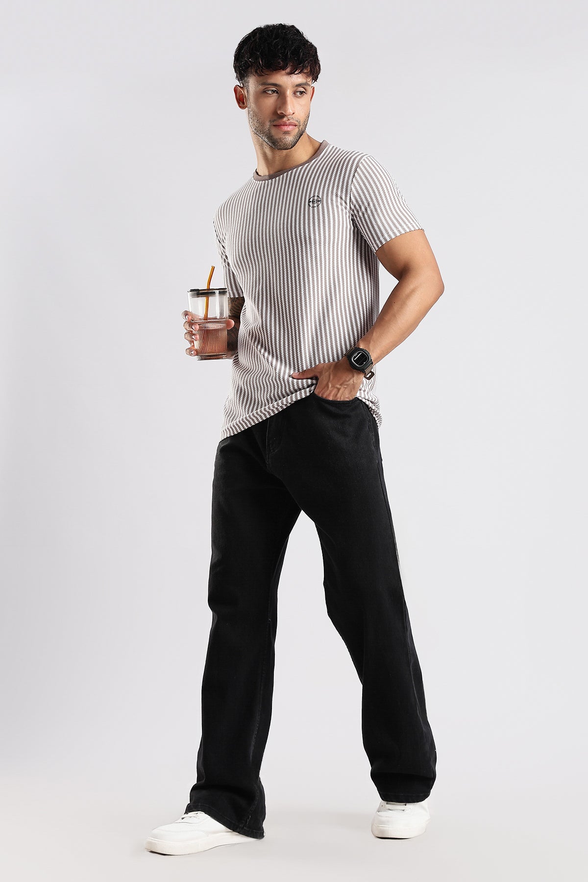 Stripe HD Plain T-shirt