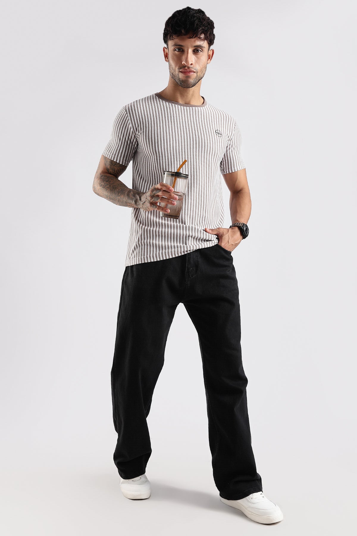 Stripe HD Plain T-shirt