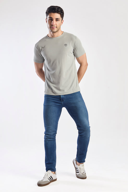 Plain Round Neck T-shirt Fitzig
