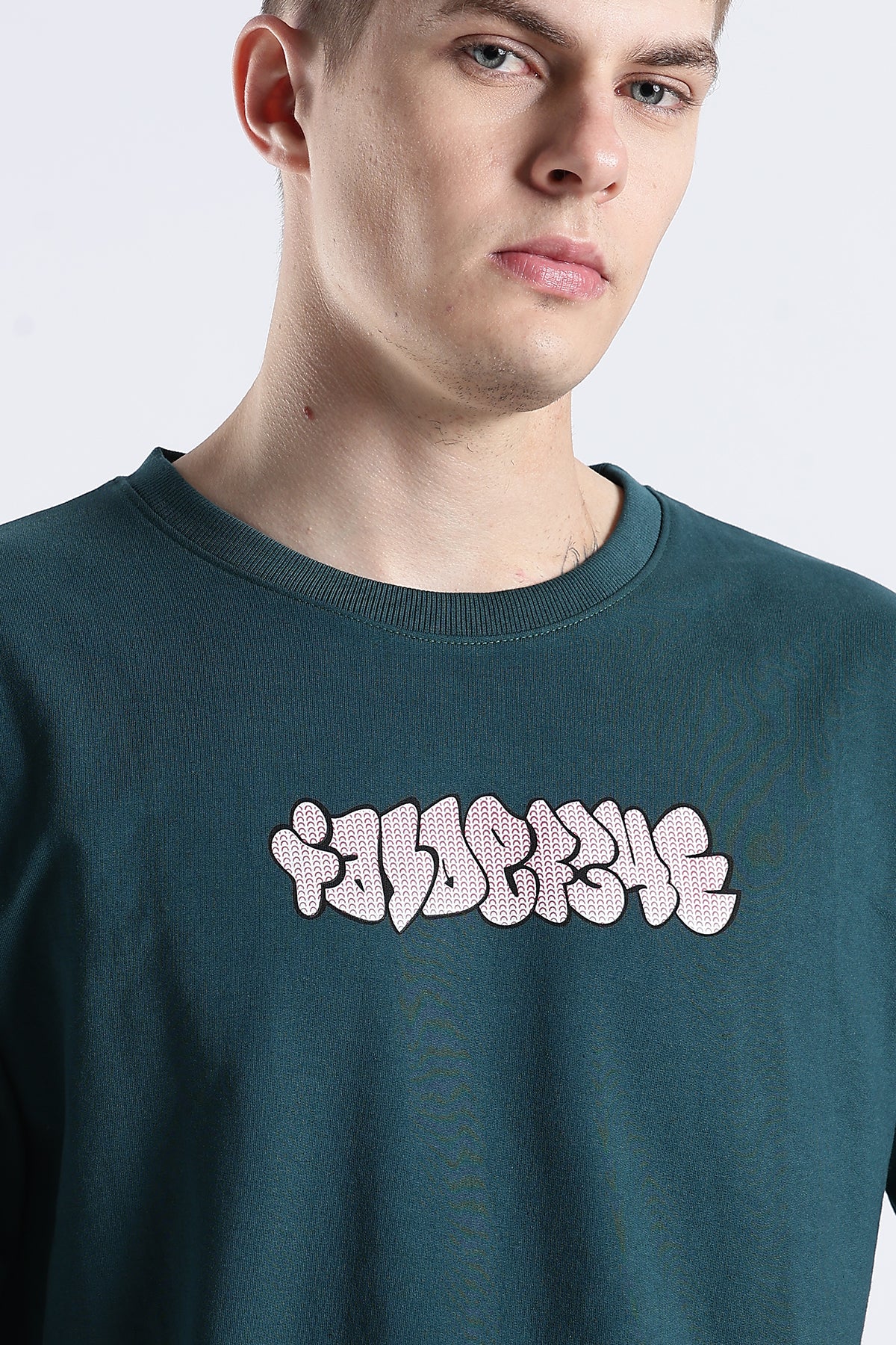 Green Graphic To Explore HD Printed Oversized T-shirt