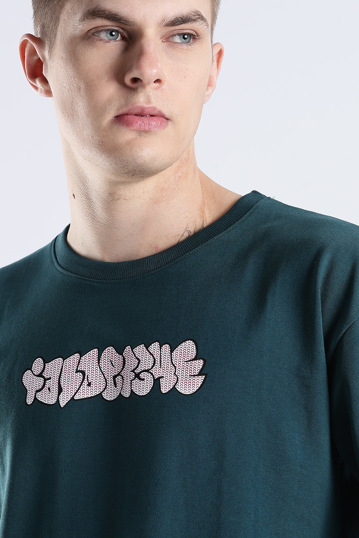 Green Graphic To Explore HD Printed Oversized T-shirt