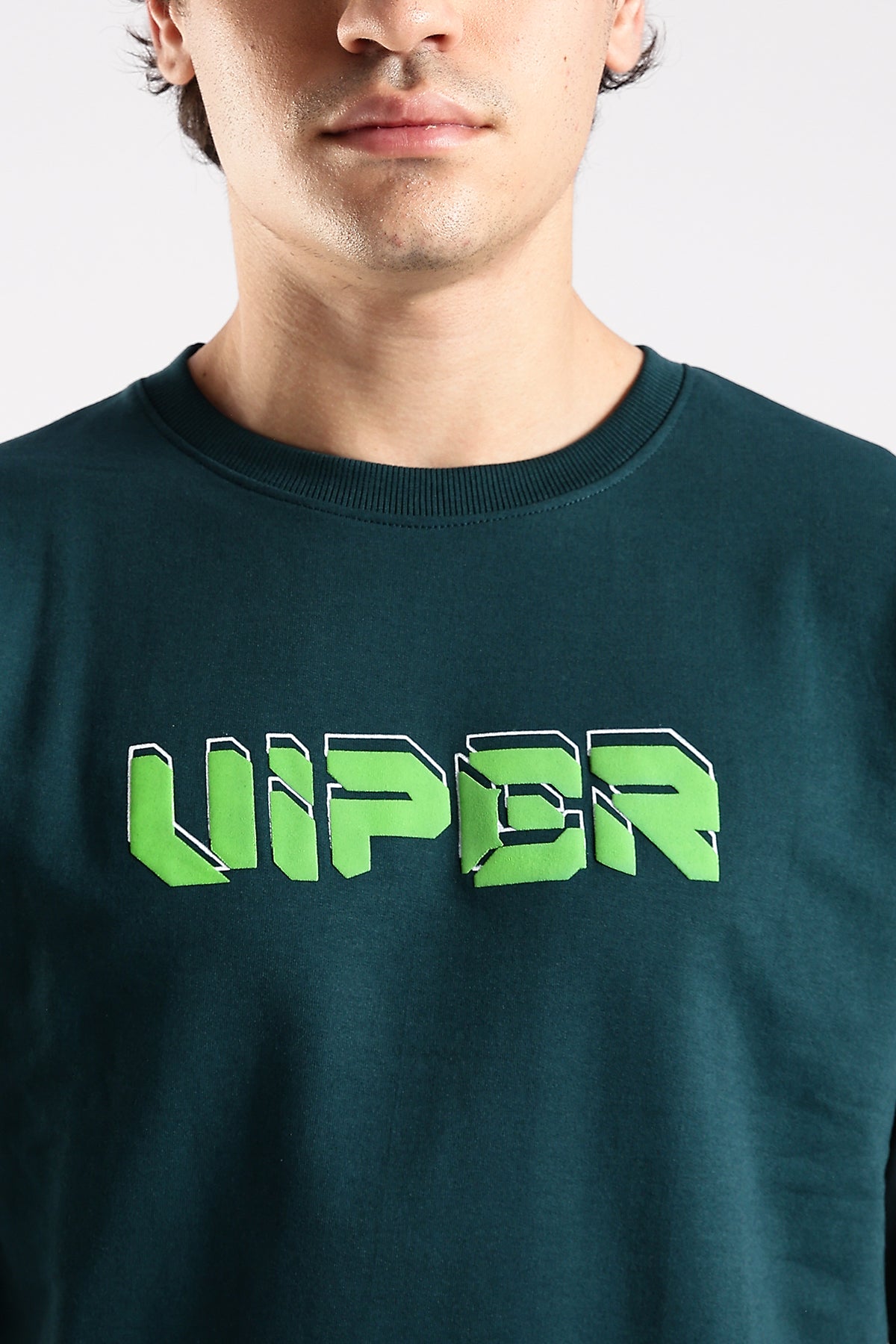 Green Graphic Viper HD Printed Oversized T-shirt