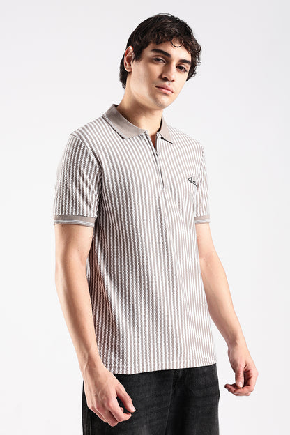 Stripe Polo T-shirt