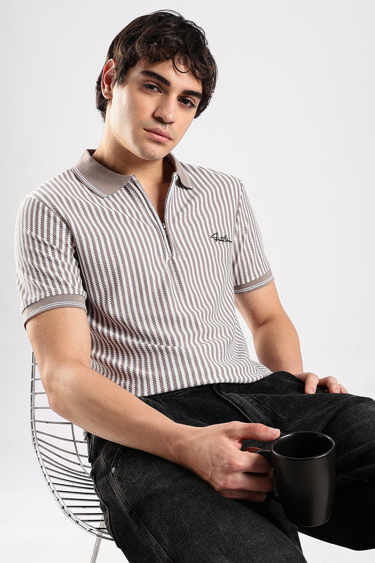 Stripe Polo T-shirt