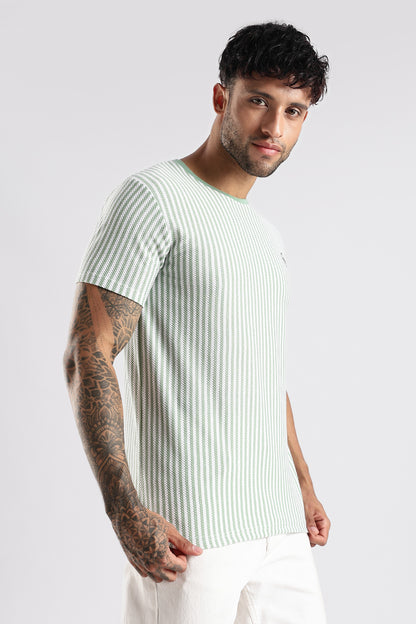 Stripe HD Plain T-shirt
