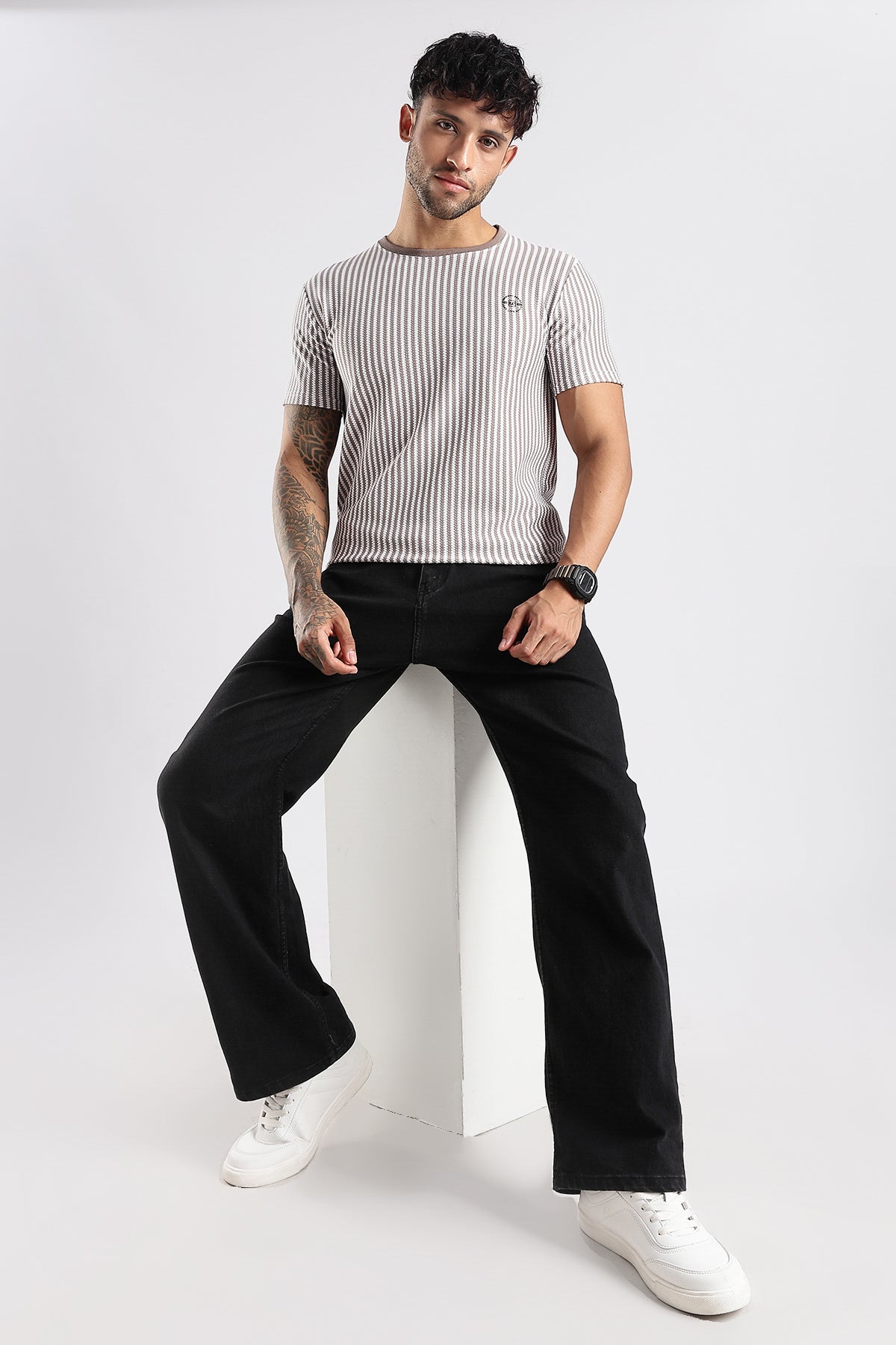Stripe HD Plain T-shirt