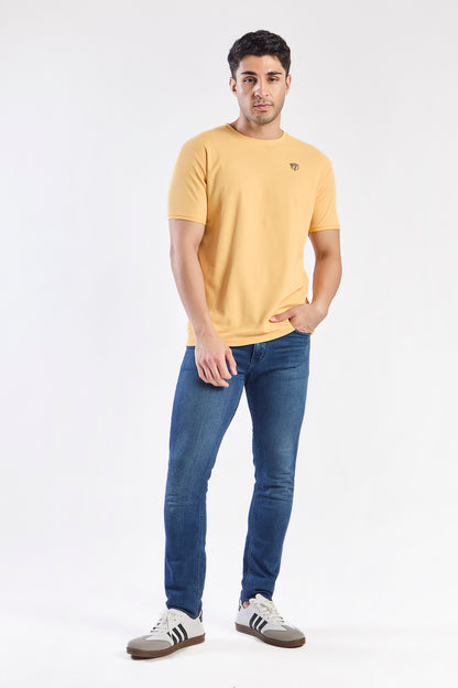 Plain Round Neck T-shirt Fitzig