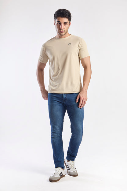 Plain Round Neck T-shirt Fitzig
