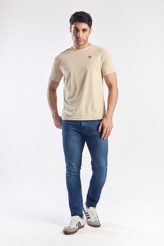 Plain Round Neck T-shirt Fitzig