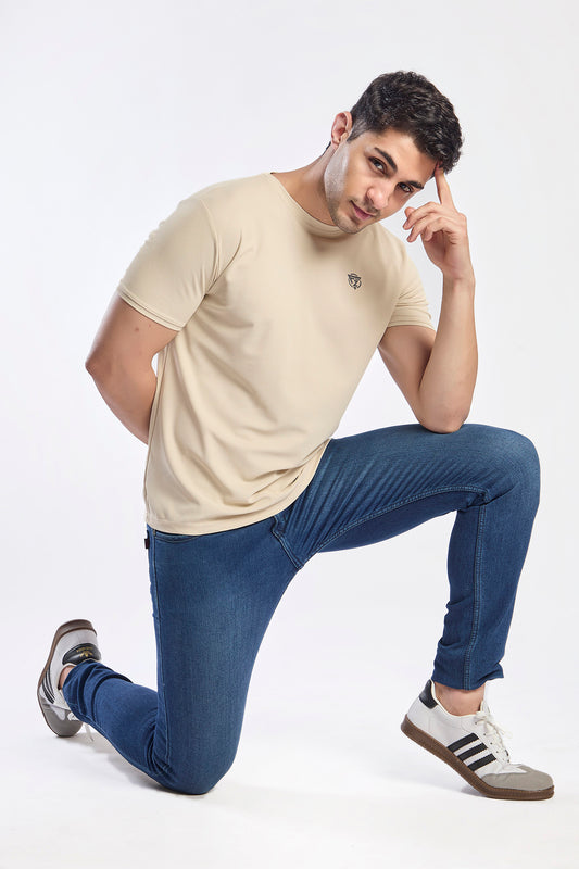 Plain Round Neck T-shirt Fitzig