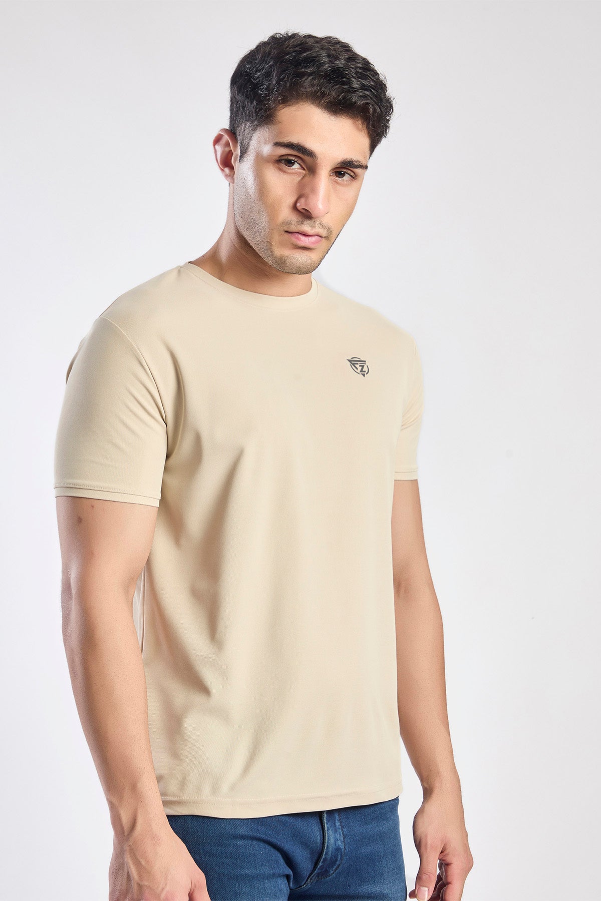 Plain Round Neck T-shirt Fitzig