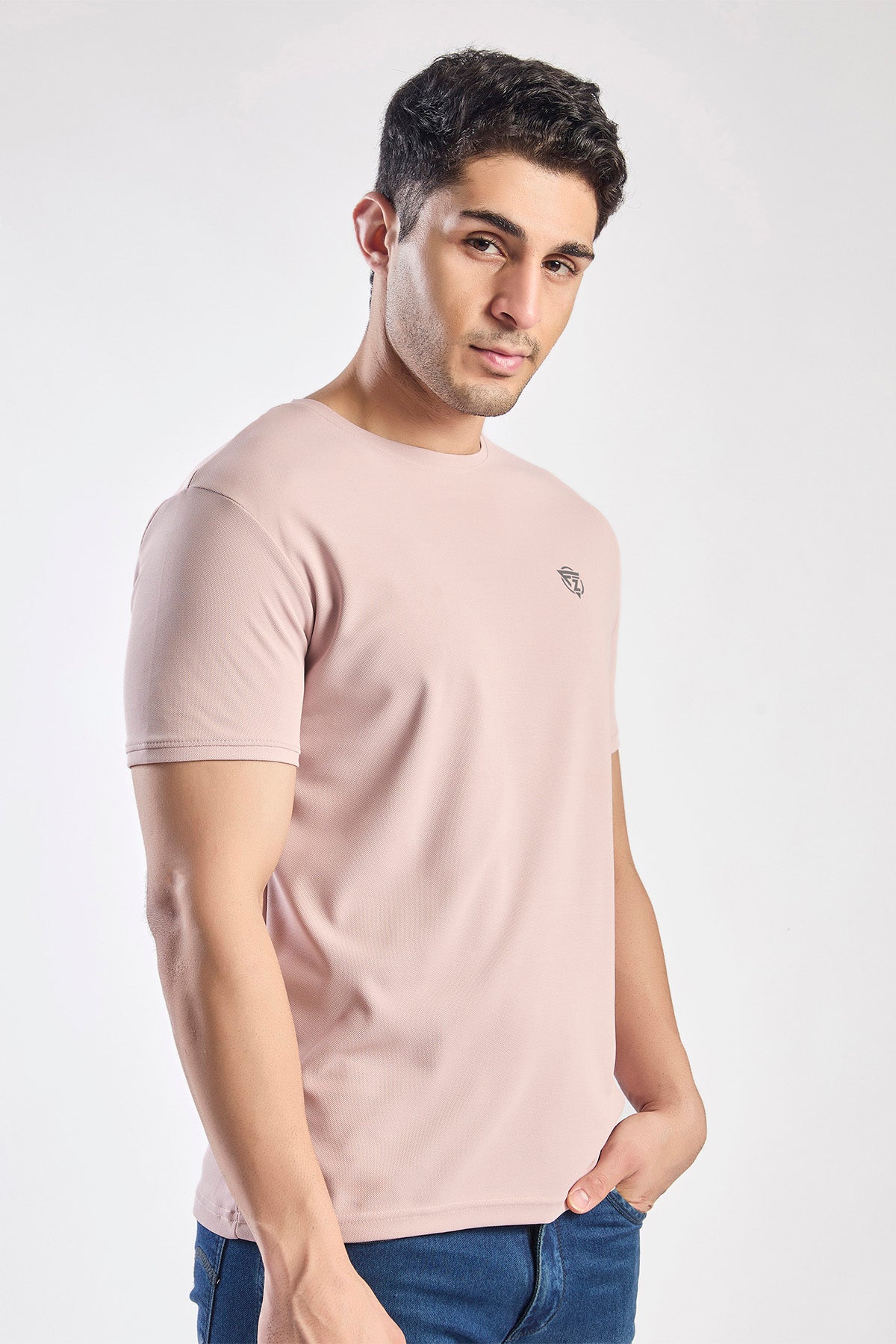 Plain Round Neck T-shirt Fitzig
