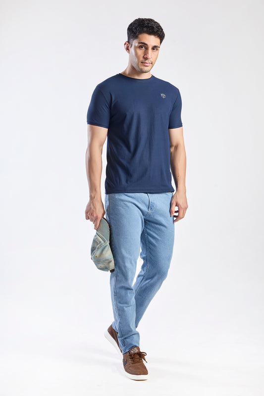 Plain Round Neck T-shirt Fitzig