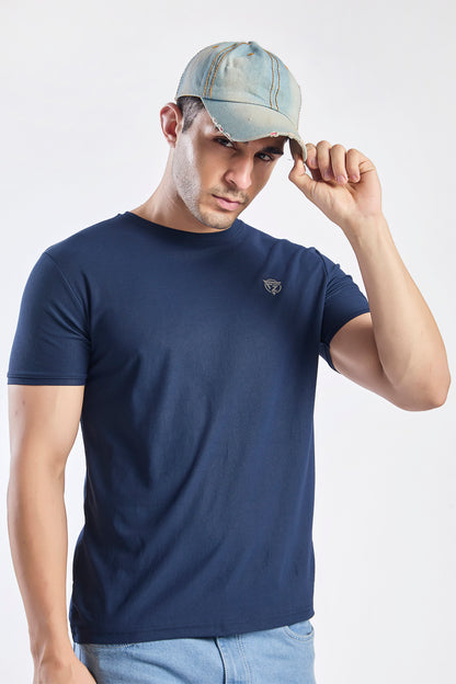 Plain Round Neck T-shirt Fitzig