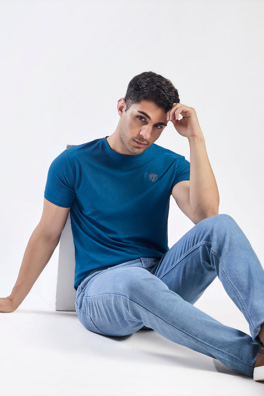 Plain Round Neck T-shirt Fitzig