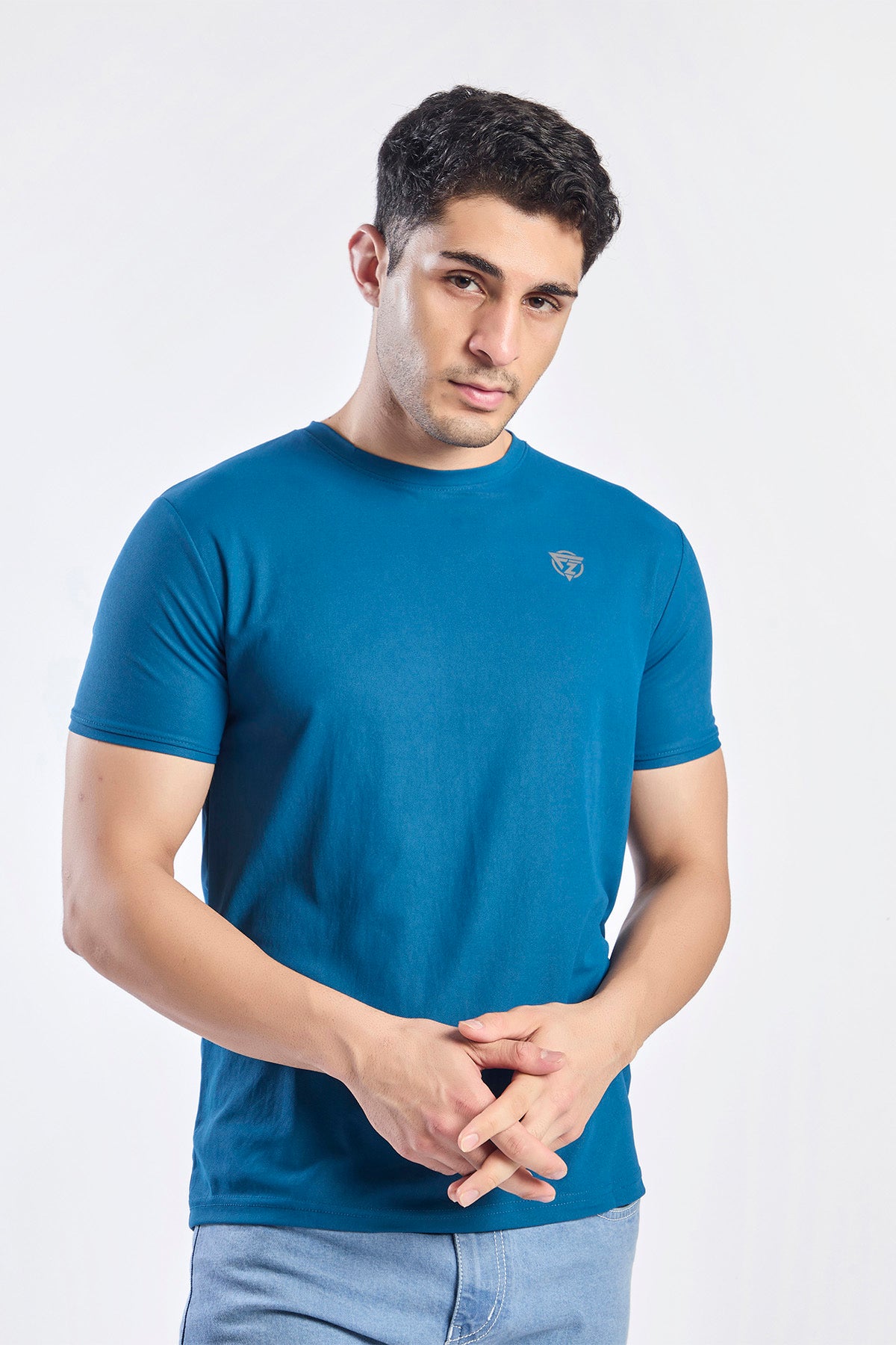 Plain Round Neck T-shirt Fitzig