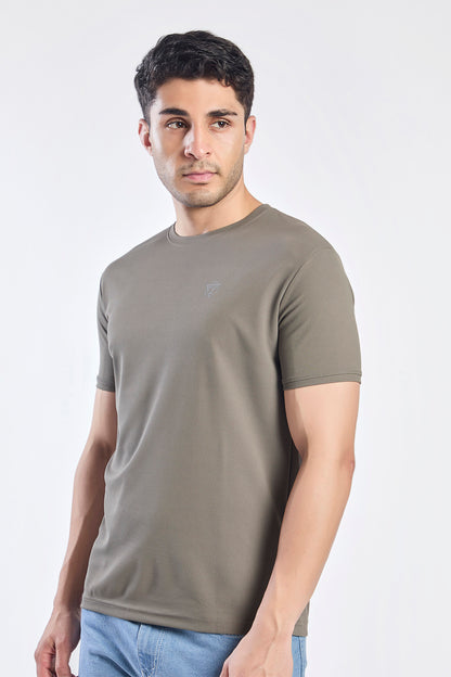 Plain Round Neck T-shirt Fitzig