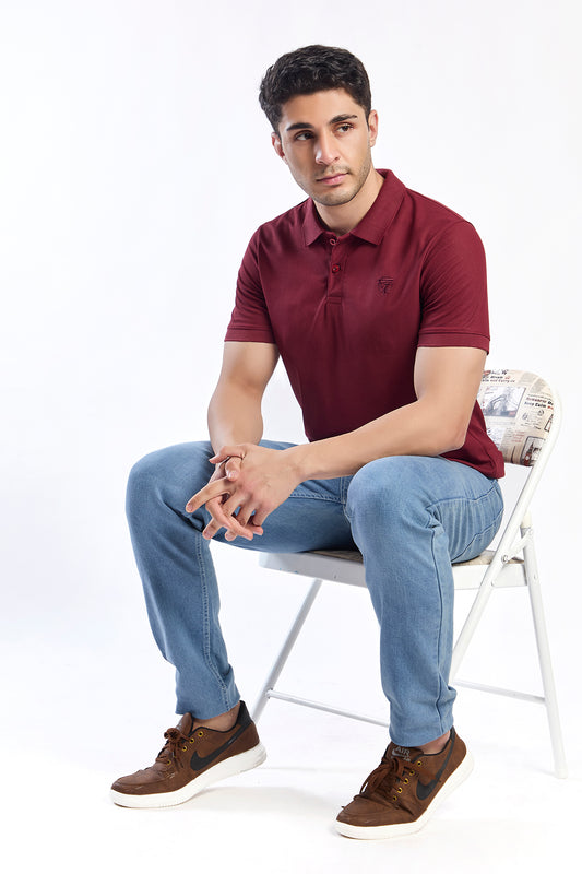 Plain Polo T-shirt FITZIG
