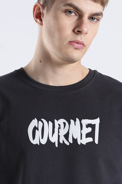 Ash Grey Social Bored HD Printed Oversized T-shirt