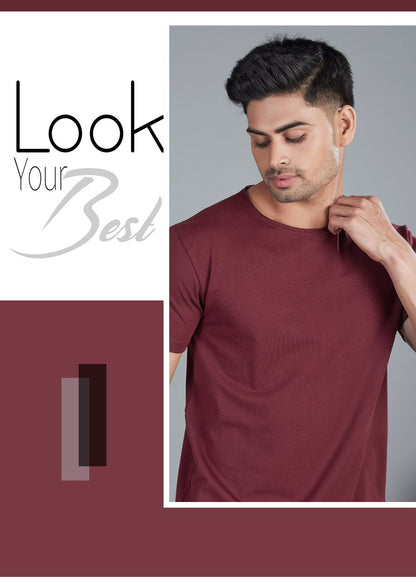 RAW EDGE COTTON LYCRA T-SHIRT